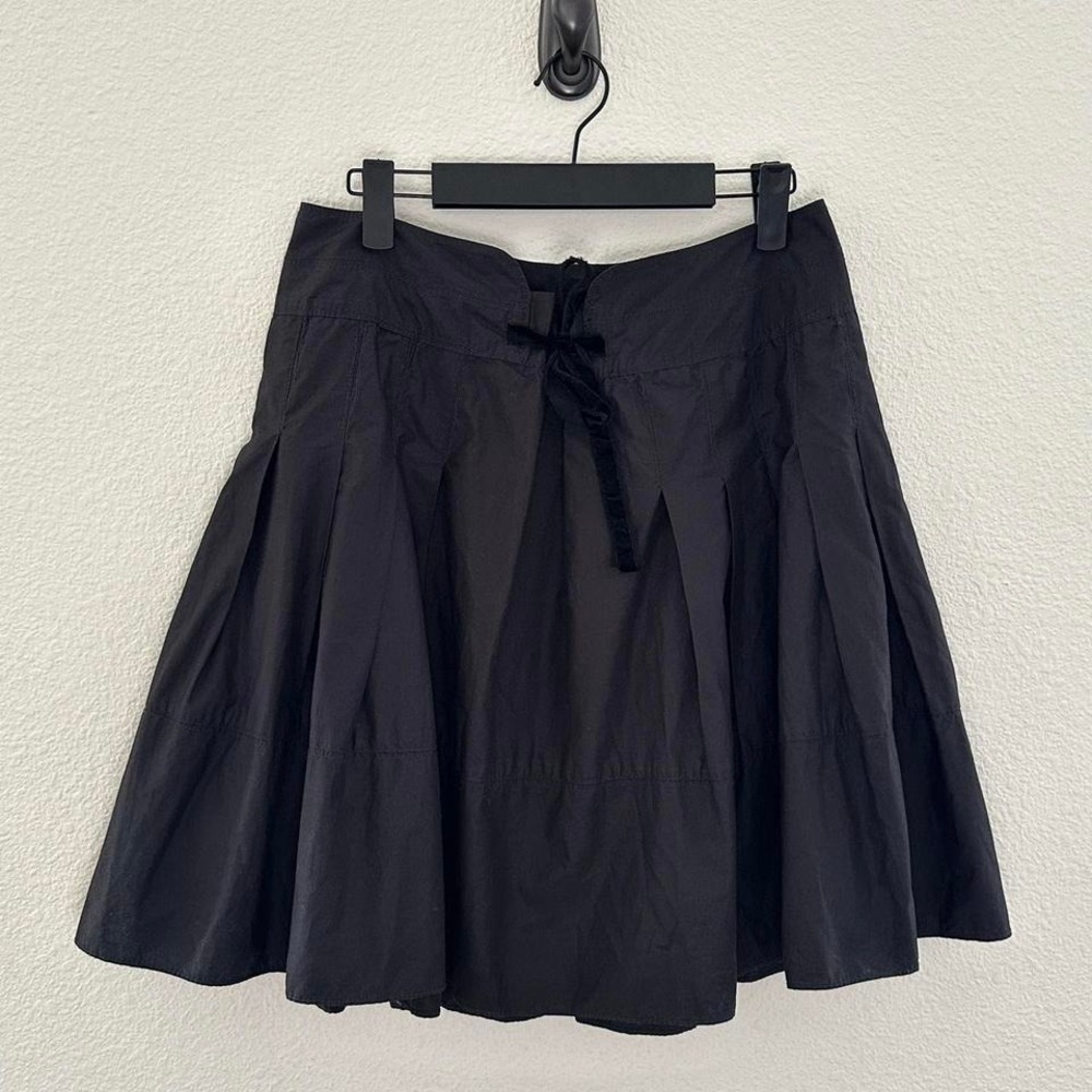Polo Jeans Co Ralph Lauren Pleated Skirt XS Black Velvet Tie Bratz Grunge Y2K